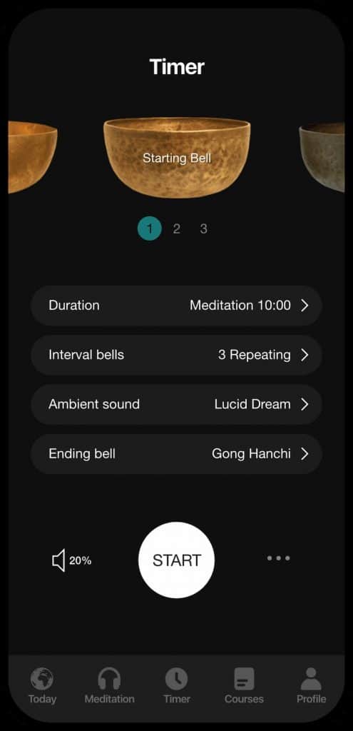 a screenshot of the Insight Timer app and best guided meditations for beginners.