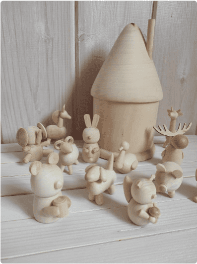 A photo of wooden Montessori baby toys and unique gifts for kids all ages 