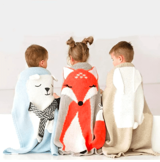 A photo of Baby animal blanket and unique gifts for kids all ages