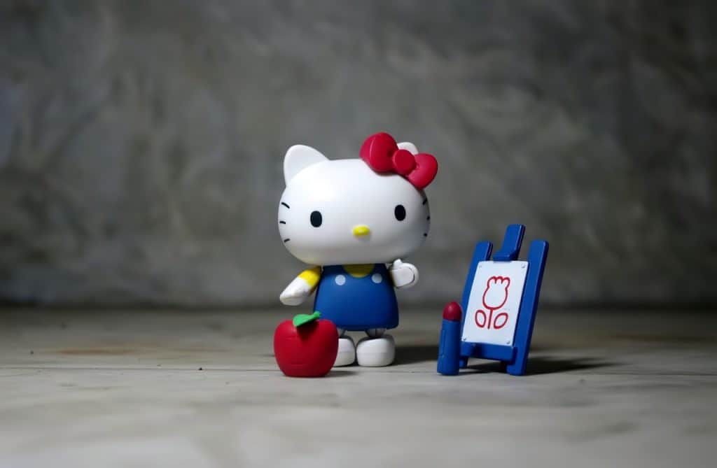 A photo of Hello kitty drawing painting and awesome Hello Kitty products for adults 