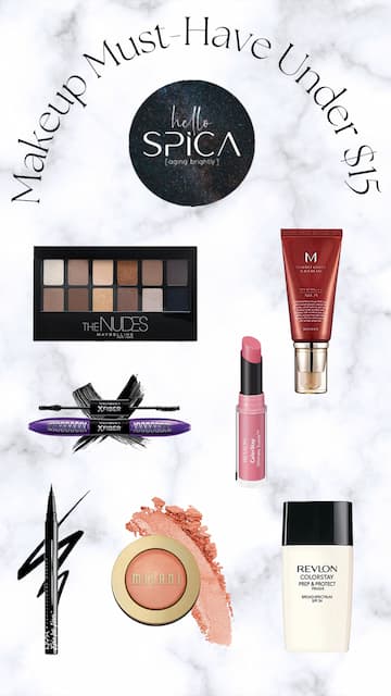 A photo of a makeup products: holy grail drugstore full-face makeup must-have
