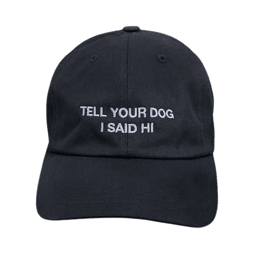 Tell Your Dog I Said Hi Unstructured Baseball Hat